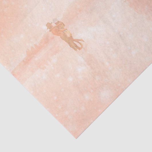 Lovers op een bevroren vijver tissuepapier (Detail)