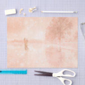 Lovers op een bevroren vijver tissuepapier (Craft)