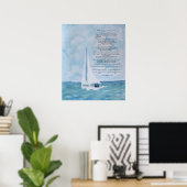Lovers op een Sailboot Ketubah Poster (Thuiskantoor)