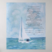 Lovers op een Sailboot Ketubah Poster (Voorkant)