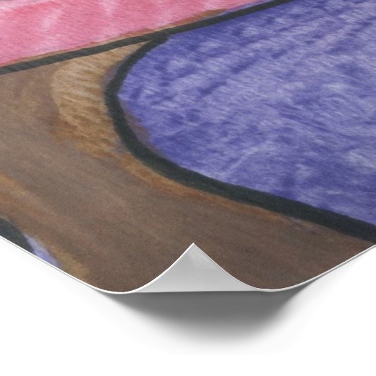 Lovers op een sofa poster (Hoek)