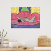 Lovers op een sofa poster (Keuken)