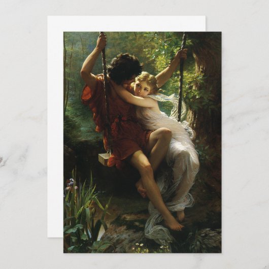 Lovers op een Swing. Lente van Pierre Auguste Cot (Voorkant / Achterkant)