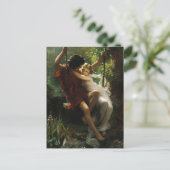 Lovers op een Swing. Lente van Pierre Auguste Cot Briefkaart (Staand voorkant)