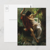 Lovers op een Swing. Lente van Pierre Auguste Cot Briefkaart (Voorkant / Achterkant)