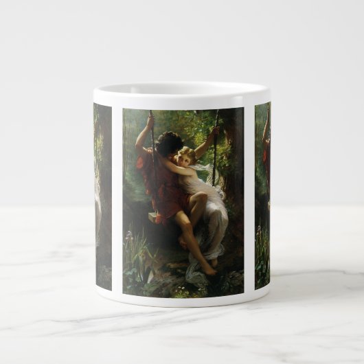 Lovers op een Swing. Lente van Pierre Auguste Cot Grote Koffiekop (Voorkant)
