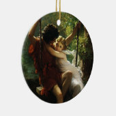 Lovers op een Swing. Lente van Pierre Auguste Cot Keramisch Ornament (Rechts)