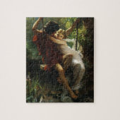 Lovers op een Swing. Lente van Pierre Auguste Cot Legpuzzel (Verticaal)