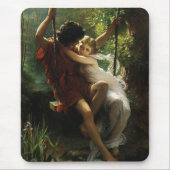 Lovers op een Swing. Lente van Pierre Auguste Cot Muismat (Voorkant)