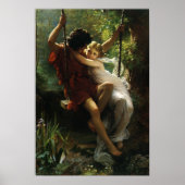 Lovers op een Swing. Lente van Pierre Auguste Cot Poster (Voorkant)