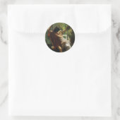 Lovers op een Swing. Lente van Pierre Auguste Cot Ronde Sticker (Tas)