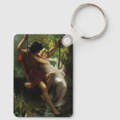 Lovers op een Swing. Lente van Pierre Auguste Cot Sleutelhanger (Achterkant)