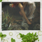 Lovers op een Swing. Lente van Pierre Auguste Cot Theedoek (Gevouwen)