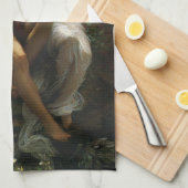 Lovers op een Swing. Lente van Pierre Auguste Cot Theedoek (Quarter Fold)