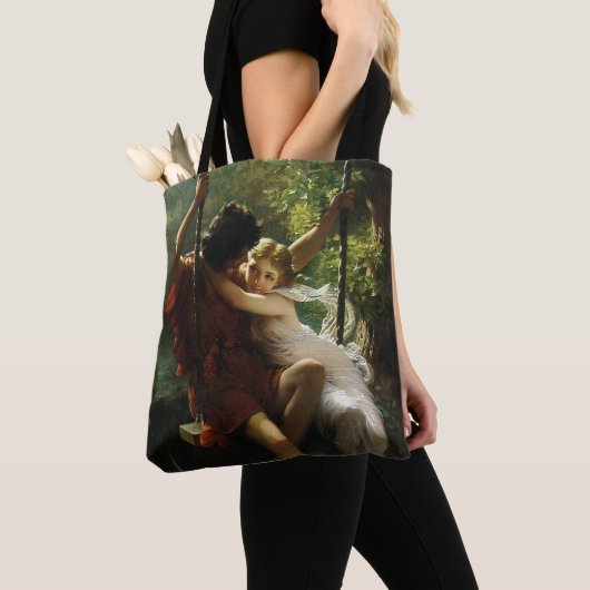 Lovers op een Swing. Lente van Pierre Auguste Cot Tote Bag (Dichtbij)