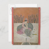 Lovers op een Terrace, Pahari Briefkaart (Voorkant / Achterkant)