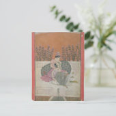 Lovers op een Terrace, Pahari Briefkaart (Staand voorkant)