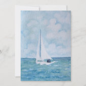 Lovers op een zeilboot - Bewaar de datum Save The Date (Voorkant)