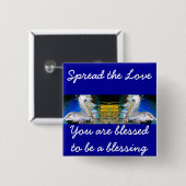 Lovers op Heart_ Vierkante Button 5,1 Cm (Voorkant /achterkant)