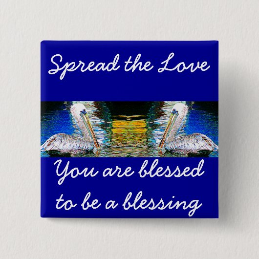 Lovers op Heart_ Vierkante Button 5,1 Cm (Voorkant)