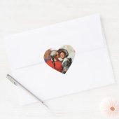 Lovers op Horseback Hart Sticker (Envelop)