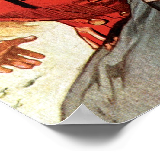 Lovers op Horseback Poster (Hoek)