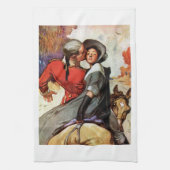 Lovers op Horseback Theedoek (Verticaal)