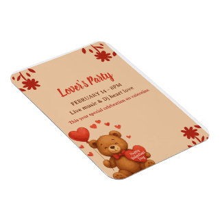 Lover's Party - Valentine’s Day party Invitation Magneet