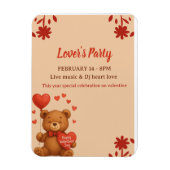 Lover's Party - Valentine’s Day party Invitation Magneet (Verticaal)