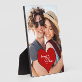 Lovers Red Heart Names Photo Fotoplaat (Zijkant)