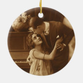  Lovers, Romance van liefde Romantische muziek Keramisch Ornament (Achterkant)