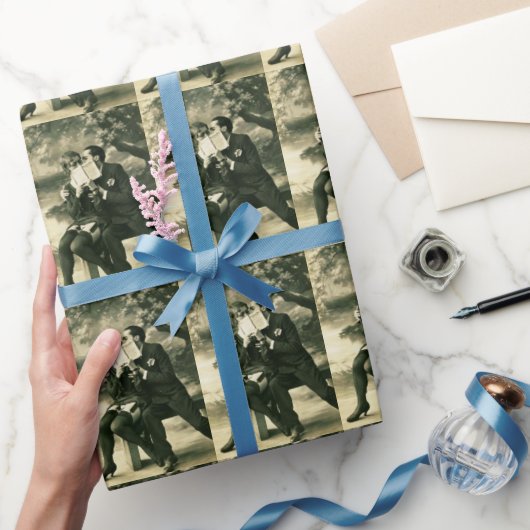 Lovers Secrets Sexy  Pin-up Couple Love Cadeaupapier (Geschenken)