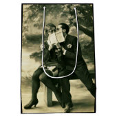 Lovers Secrets Sexy  Pin-up Couple Love Medium Cadeauzakje (Achterkant)