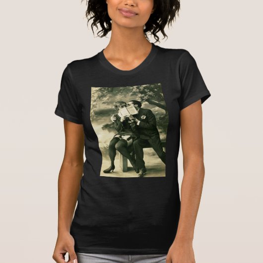 Lovers Secrets Sexy  Pin-up Couple Love T-shirt (Voorkant)