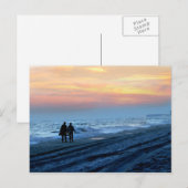 Lovers Sunset Beach Walk Briefkaart (Voorkant / Achterkant)