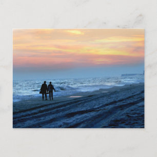 Lovers Sunset Beach Walk Briefkaart
