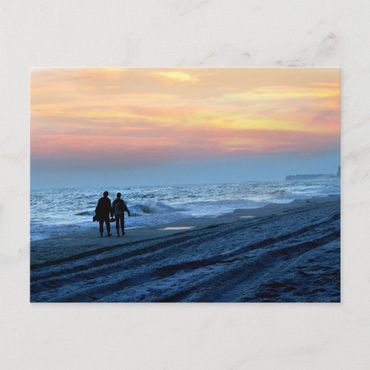 Lovers Sunset Beach Walk Briefkaart (Voorkant)
