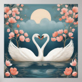 Lover's Swans Poster (Voorkant)