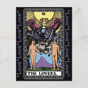 "Lovers" Tarot Card Briefkaart