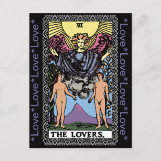 "Lovers" Tarot Card Briefkaart