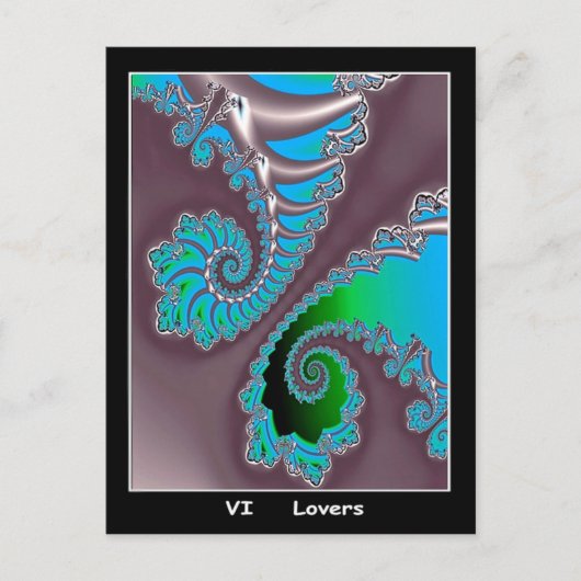 Lovers Tarot Card Briefkaart (Voorkant)