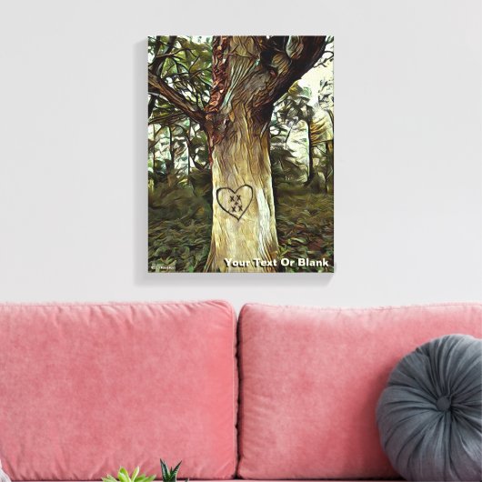Lovers Tree Canvas Afdruk (Insitu (Woonkamer))