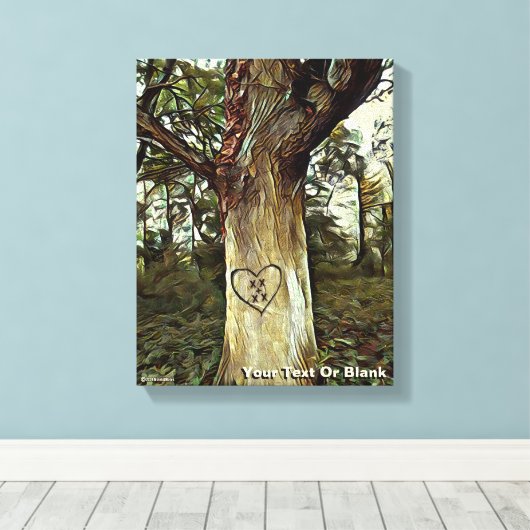 Lovers Tree Canvas Afdruk (Insitu (Houten vloer))