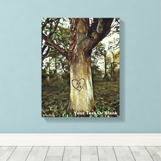 Lovers Tree Canvas Afdruk (Insitu (Houten vloer))