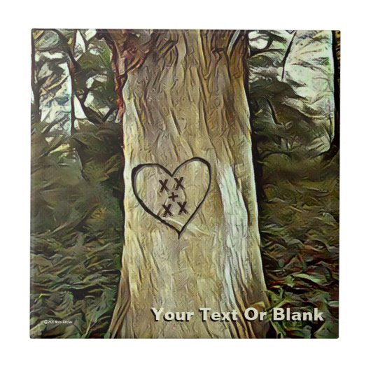 Lovers Tree Tegeltje (Voorkant)