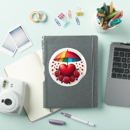 Lovers' Umbrella: oprechte schuilplaats Sticker (iPad Cover)