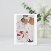 Lovers van Egon Schiele Briefkaart (Staand voorkant)