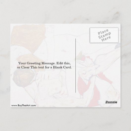 Lovers van Egon Schiele Briefkaart (Achterkant)