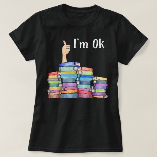Lovers van het boek Ik ben OK National Book Lovers T-shirt (Design voorkant)