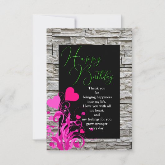 Lover's verjaardag kaart (Voorkant)